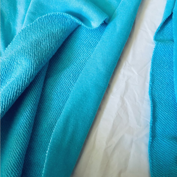 Split leg style bright blue jogger sweatpants - Picture 3 of 6